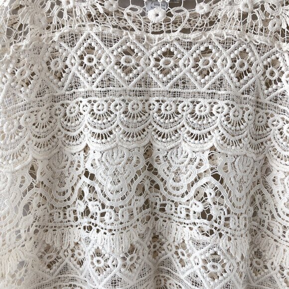 Solitaire knit cream tank top blouse medium - Picture 14 of 15